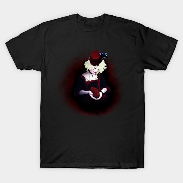 Red Queen of Hearts T-Shirt by oddfiction